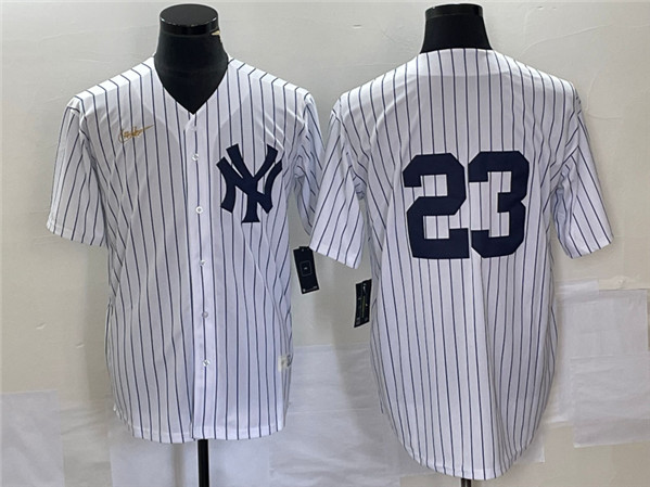 Men's New York Yankees #23 Don Mattingly White Cool Base Stitched Baseball Jersey